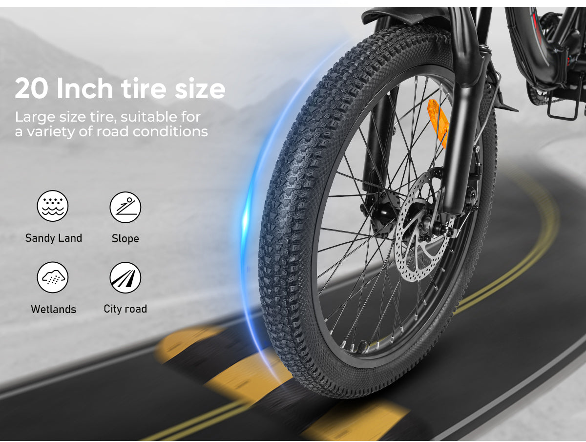 SAMEBIKE CY20 Folding Commuter E-Bike – product image 11