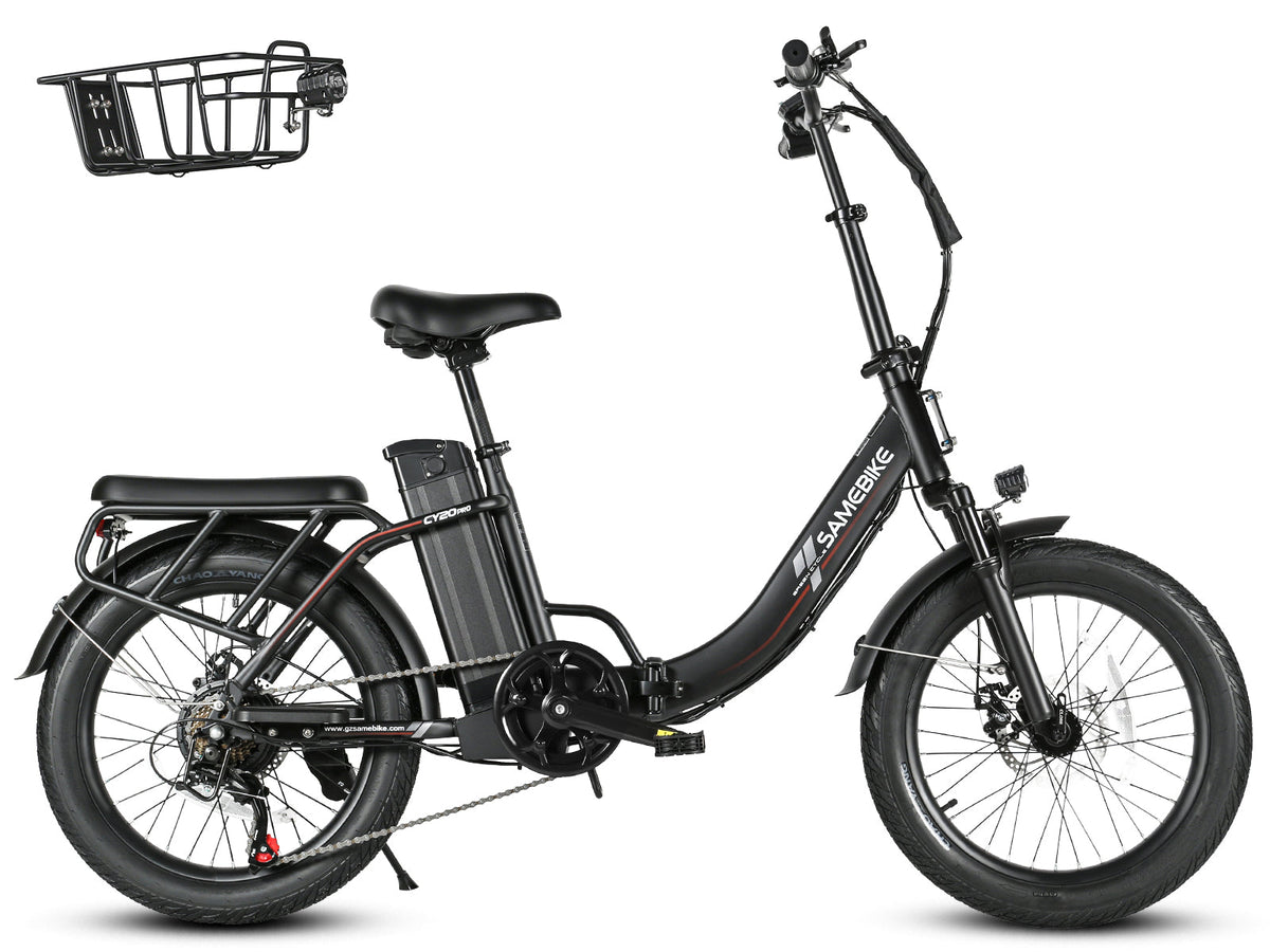 SAMEBIKE CY20 Pro Folding Commuter E-Bike – Black – product image 1