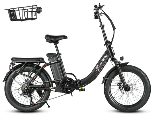 SAMEBIKE CY20 Pro Folding Commuter E-Bike – Black – product image 1