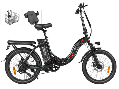 SAMEBIKE CY20 Folding Commuter E-Bike – White – product image 2