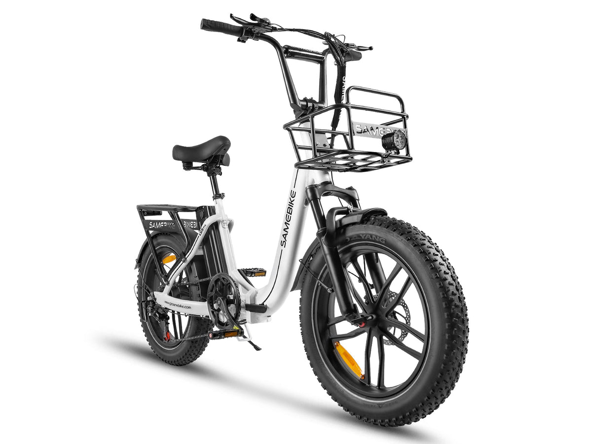 SAMEBIKE C05 Pro Step-Through Folding E-Bike – White – product image 2