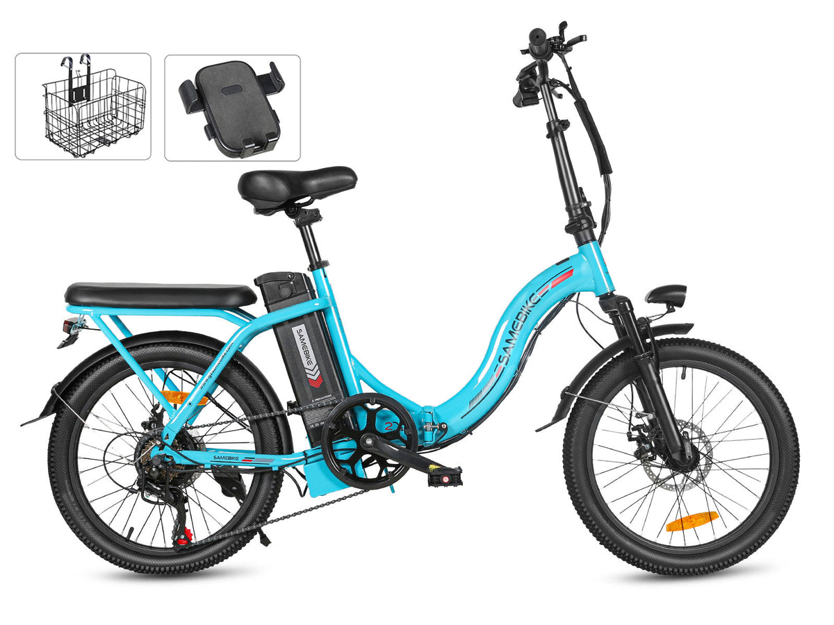 SAMEBIKE CY20 Folding Commuter E-Bike – Navy – product image 3