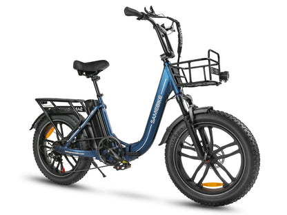 SAMEBIKE C05 Pro Step-Through Folding E-Bike – Cyan – product image 4