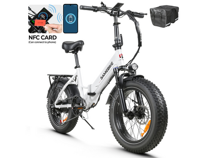 SAMEBIKE LOTDM200-II Step-Through Fat-Tire E-Bike – Grey – product image 4