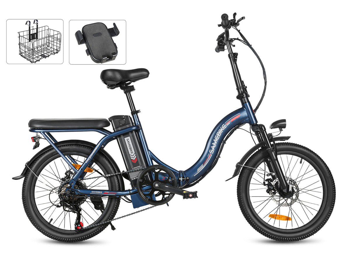 SAMEBIKE CY20 Folding Commuter E-Bike – Black – product image 1