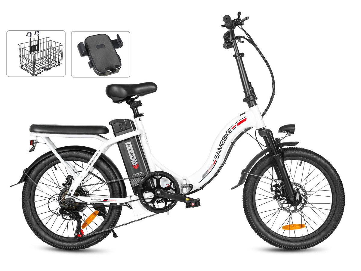 SAMEBIKE CY20 Folding Commuter E-Bike – Cyan – product image 4