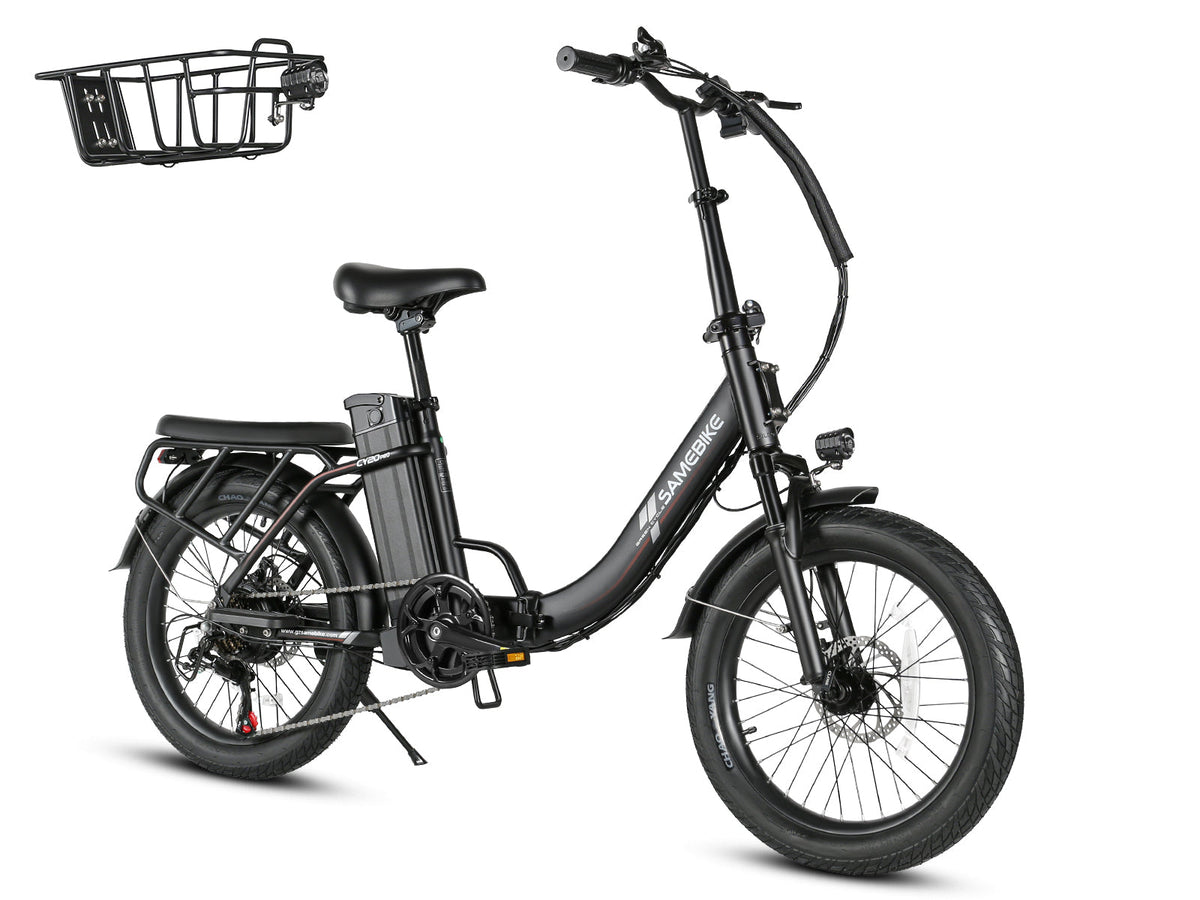 SAMEBIKE CY20 Pro Folding Commuter E-Bike – White – product image 2