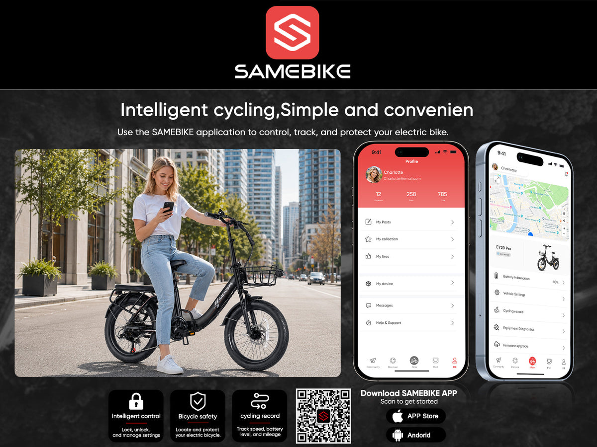 SAMEBIKE CY20 Pro Folding Commuter E-Bike – product image 8