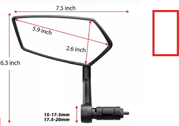 HIMIWAY Rearview Mirror Pair for E-Bikes – product image 5