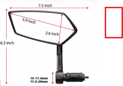 HIMIWAY Rearview Mirror Pair for E-Bikes – product image 5