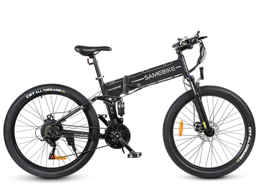 SAMEBIKE LO26-II-YD Folding Electric Mountain Bike – Black – product image 1