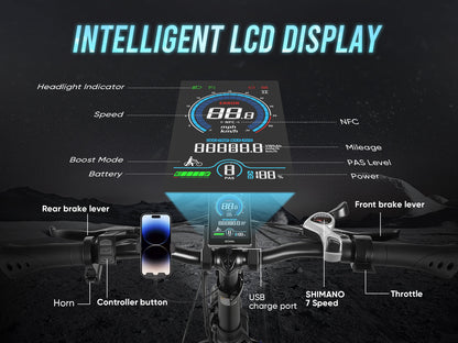 SAMEBIKE LOTDM200-II Step-Through Fat-Tire E-Bike – product image 7
