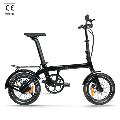 RYD Aero 16 Carbon Folding Electric Bike – Black – Black / Carbon / One Size – product image 1