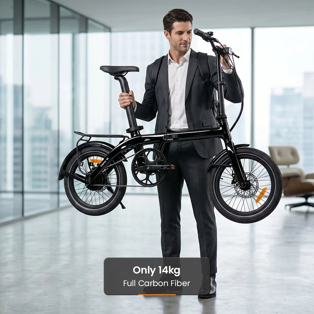 RYD Aero 16 Carbon Folding Electric Bike – Black – product image 3