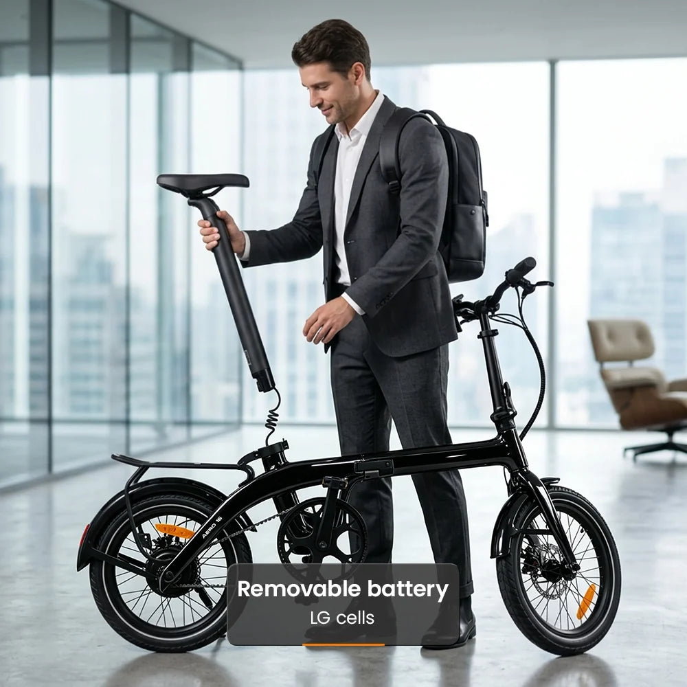 RYD Aero 16 Carbon Folding Electric Bike – Black – product image 8