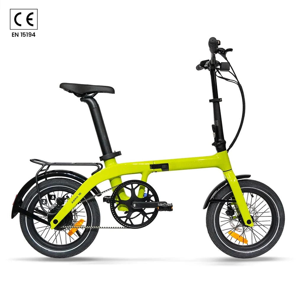 RYD Aero 16 Carbon Folding Electric Bike – Green – Green / Carbon / One Size – product image 1