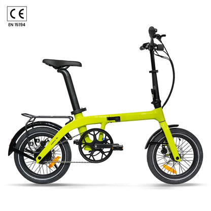 RYD Aero 16 Carbon Folding Electric Bike – Green – Green / Carbon / One Size – product image 1