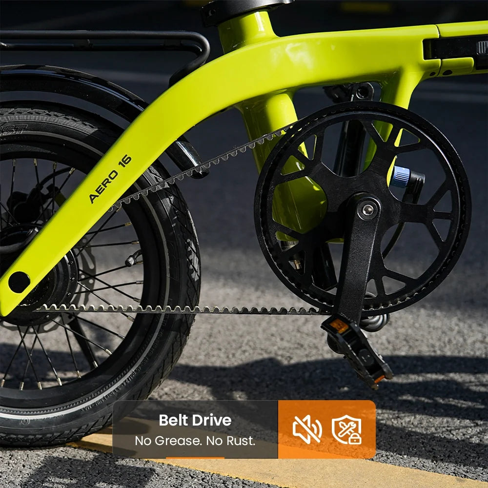 RYD Aero 16 Carbon Folding Electric Bike – Green – product image 7