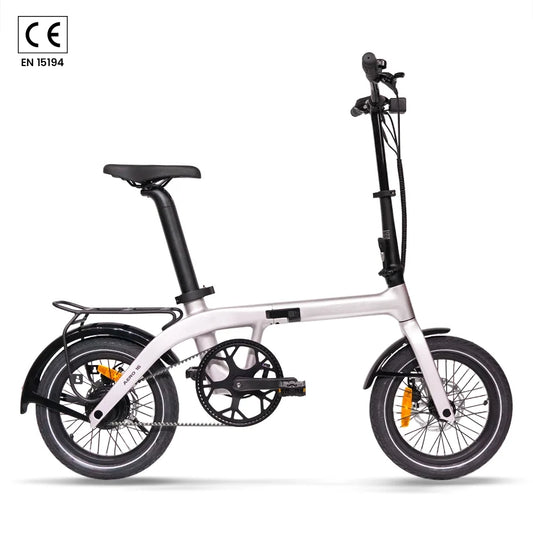 RYD Aero 16 Carbon Folding Electric Bike – Silver – Silver / Carbon / One Size – product image 1