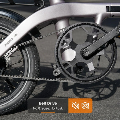 RYD Aero 16 Carbon Folding Electric Bike – Silver – product image 7