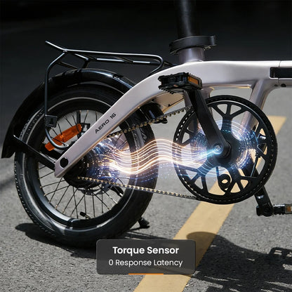RYD Aero 16 Carbon Folding Electric Bike – Silver – product image 9